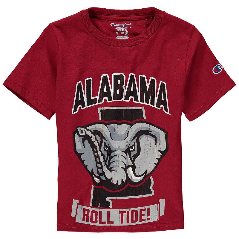 Youth Champion Crimson Alabama Crimson Tide Strong Mascot T-Shirt, Boy's,