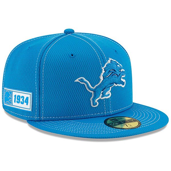 Men's New Era Blue Detroit Lions 2019 NFL Sideline Road Official