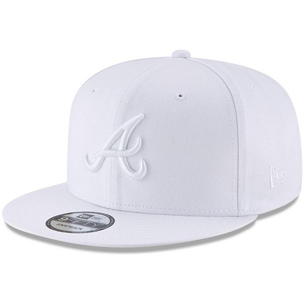 Men S New Era White Atlanta Braves Basic 9fifty Adjustable Snapback Hat