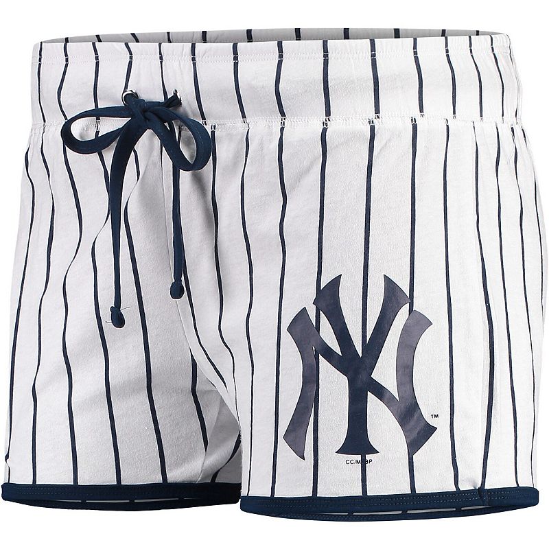 Womens Concepts Sport White/Navy New York Yankees Vigor Sleep Shorts, Size