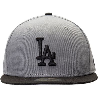 Men's New Era Gray/Black Los Angeles Dodgers Two-Tone 59FIFTY Fitted Hat