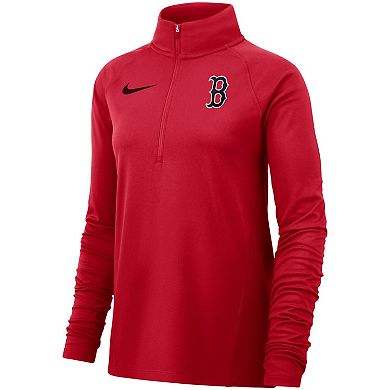 Women's Nike Red Boston Red Sox Team Core Half-Zip Raglan Pullover Jacket