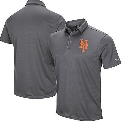 Men's Under Armour Gray New York Mets UA Tech Left Chest Polo