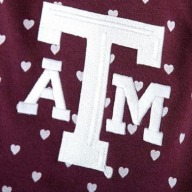 Girls Newborn & Infant Maroon Texas A&M Aggies Hearts Bodysuit and Headband Set