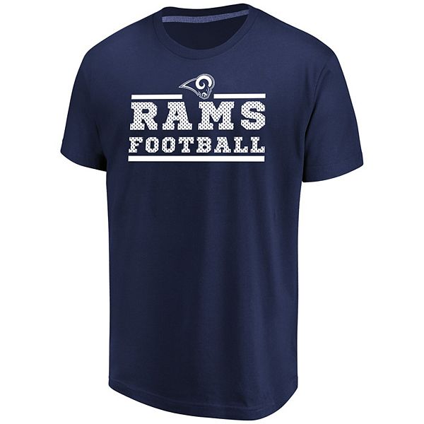 Majestic Mens Los Angeles Rams T-shirt Large Official NFL Navy