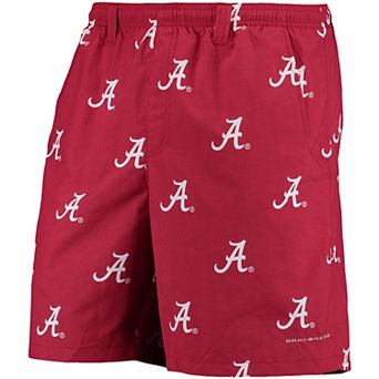 Men's Columbia PFG Crimson Alabama Crimson Tide Backcast II 8 in Omni-Shade Hybrid Shorts