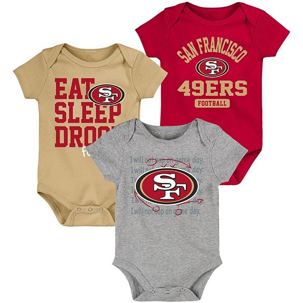 Newborn & Infant Scarlet/Gold San Francisco 49ers Eat, Sleep