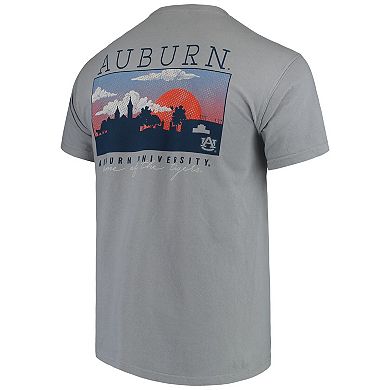 Men's Gray Auburn Tigers Comfort Colors Campus Scenery T-Shirt
