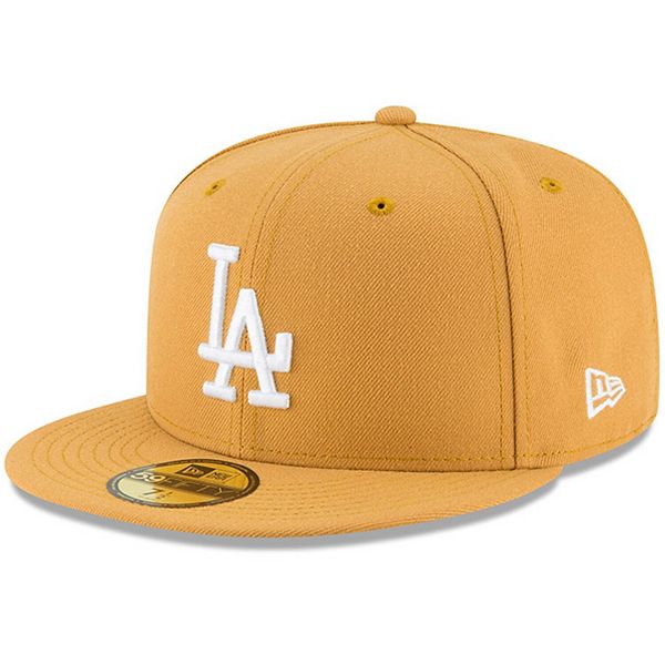 Men's New Era Gold Los Angeles Dodgers Fashion Color Basic 59FIFTY ...