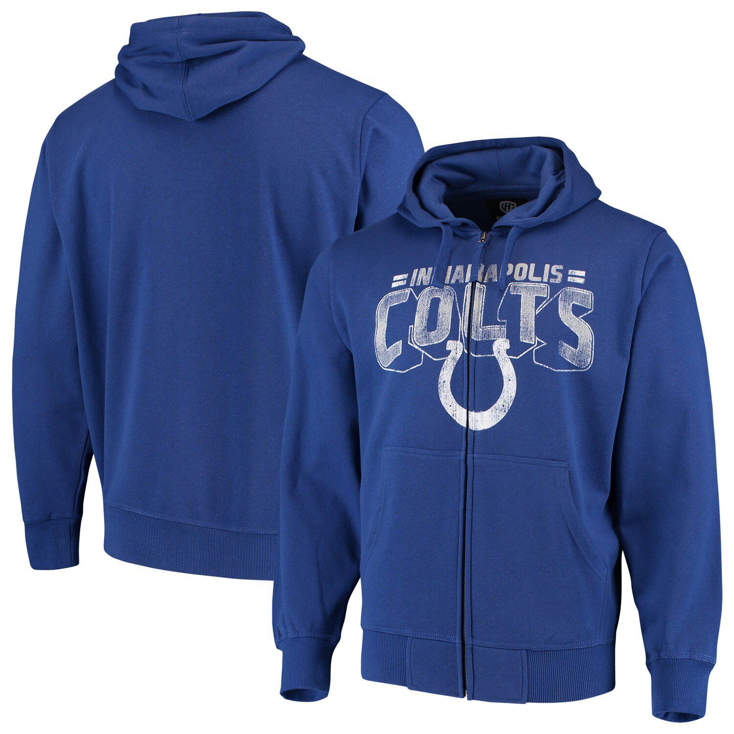 Women's New Era Royal Indianapolis Colts Tie Dye Fleece Full-Zip Hoodie 