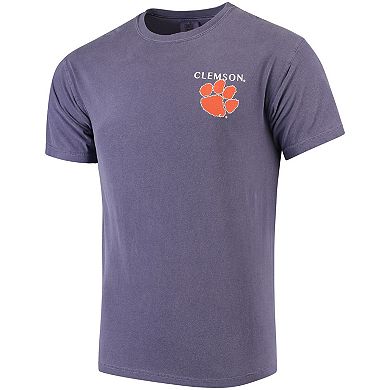 Men's Purple Clemson Tigers Campus Local Comfort Colors T-Shirt