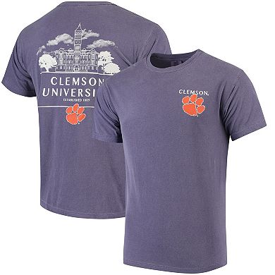 Men's Purple Clemson Tigers Campus Local Comfort Colors T-Shirt
