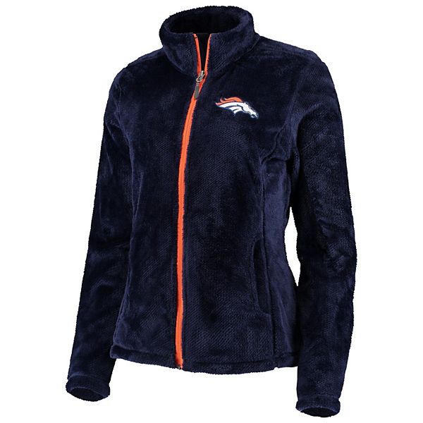 Women's G-III 4Her by Carl Banks Orange Denver Broncos Goal Line Quilted  Bomber Full-Zip Jacket