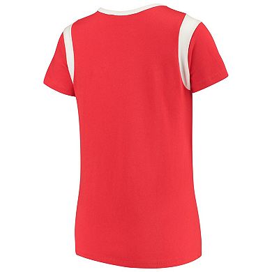 Women's Junk Food Red/White Houston Texans Retro Sport T-Shirt