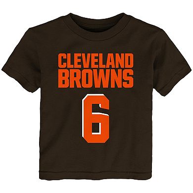 Preschool Baker Mayfield Brown Cleveland Browns Mainliner Name & Number T-Shirt
