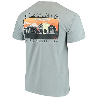 Men's Gray Virginia Cavaliers Team Comfort Colors Campus Scenery T-Shirt