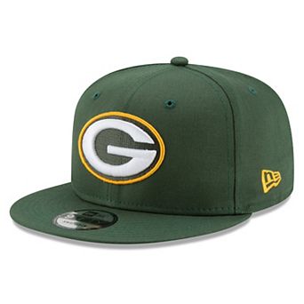 Men's New Era Green Green Bay Packers Basic 9FIFTY Adjustable Snapback Hat