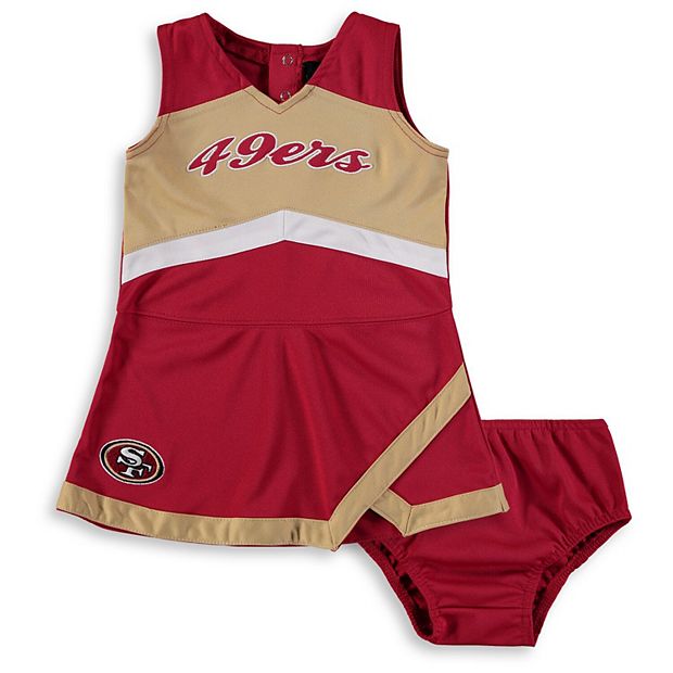 Girls Toddler Scarlet/Gold San Francisco 49ers Cheer Captain Jumper Dress