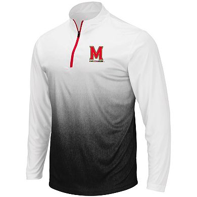 Men's Colosseum Gray Maryland Terrapins Magic Team Logo Quarter-Zip Jacket