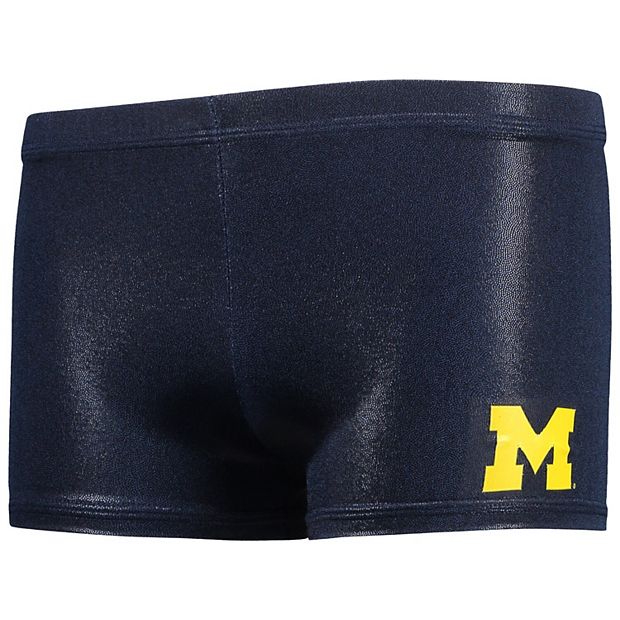 Girls Youth Navy Michigan Wolverines Team Gymnastics Gym Shorts