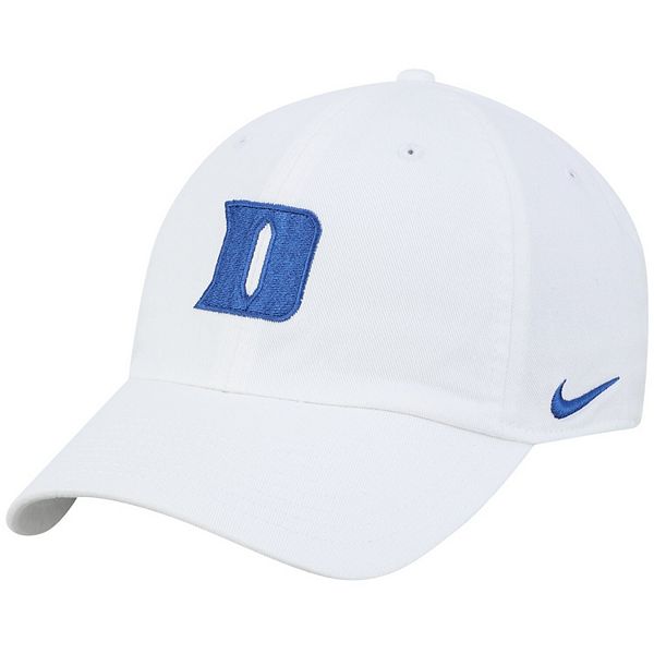 Men's Nike White Duke Blue Devils Heritage 86 Logo Performance Adjustable  Hat