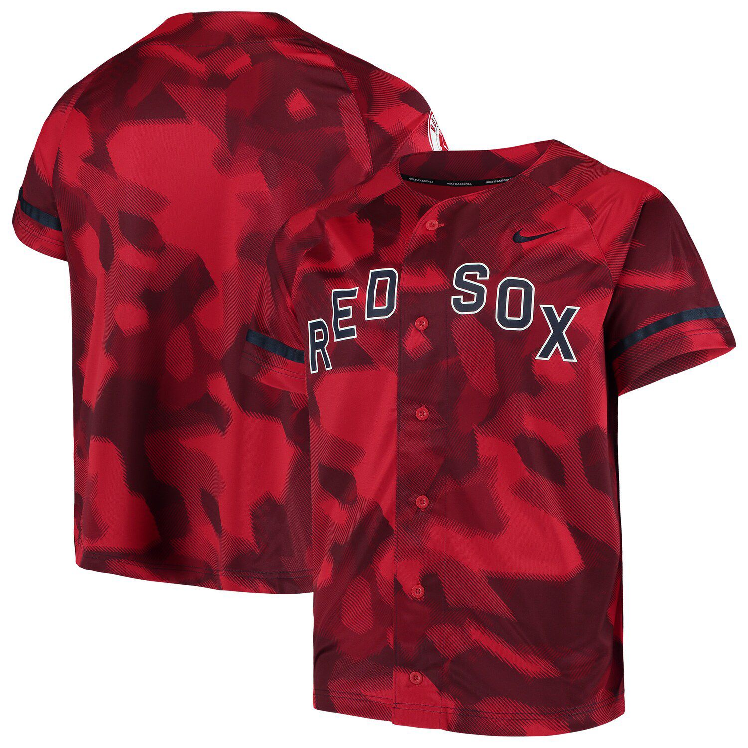 camouflage red sox shirt