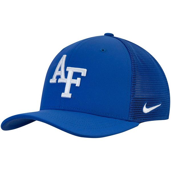 Men's Nike Royal Air Force Falcons Aerobill Meshback Swoosh Flex Hat