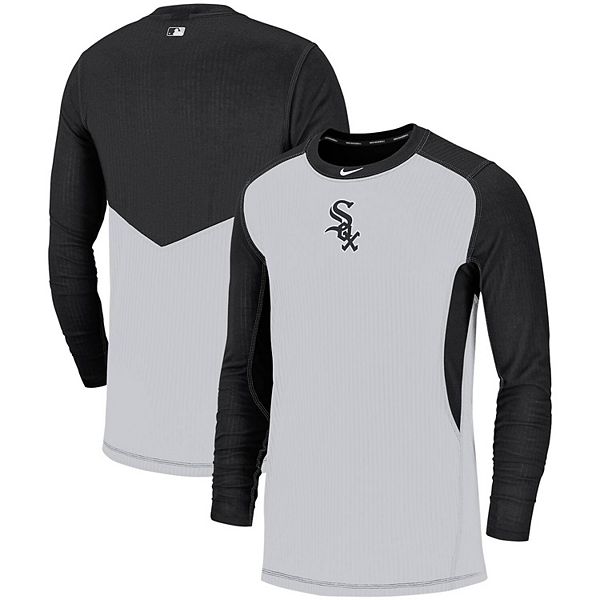 Chicago White Sox Nike Game Authentic Collection Performance Raglan Long  Sleeve T-Shirt - Gray/Black