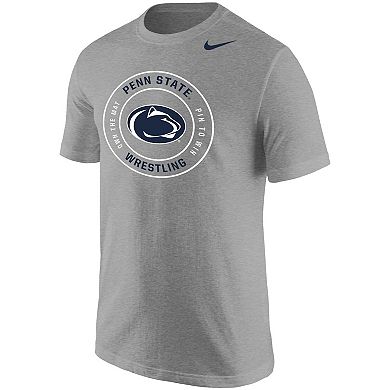 Men's Nike Heathered Gray Penn State Nittany Lions Wrestling Drop Pin ...