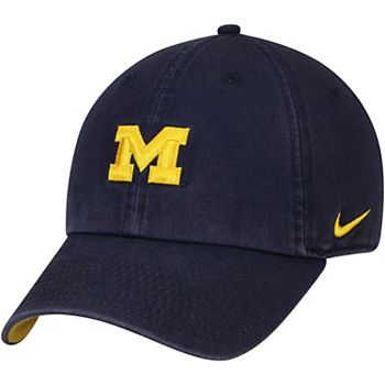 Men's Nike Navy Michigan Wolverines Washed Heritage 86 Adjustable Hat