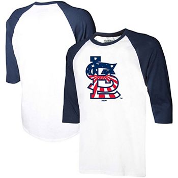  MLB St. Louis Cardinals SS U-Neck Raglan with Sleeve Stripe  Inserts, White, Small : Sports & Outdoors