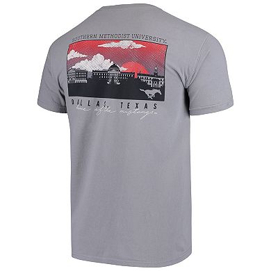 SMU Mustangs Comfort Colors Campus Scenery T-Shirt - Gray