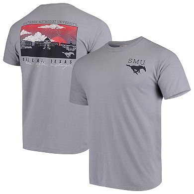 SMU Mustangs Comfort Colors Campus Scenery T-Shirt - Gray