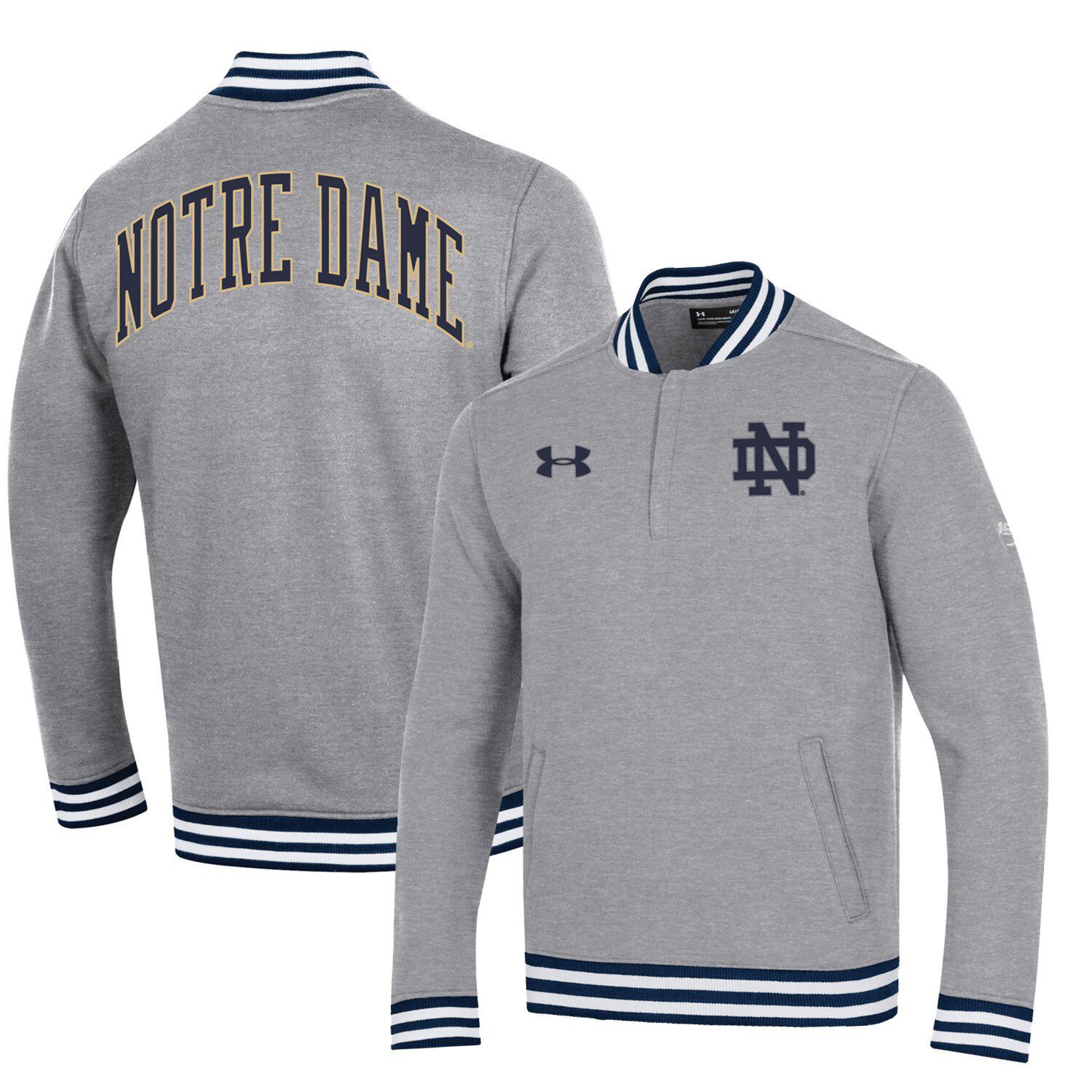 notre dame under armour quarter zip