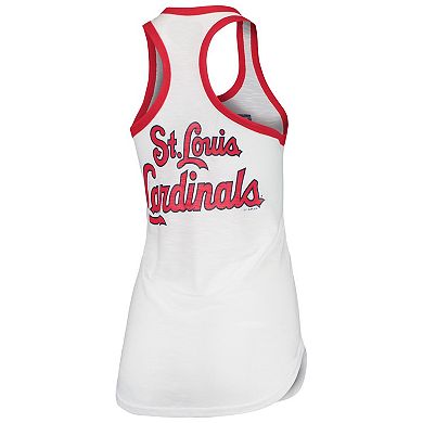 Women's G-III 4Her by Carl Banks White St. Louis Cardinals Tater Racerback Tank Top