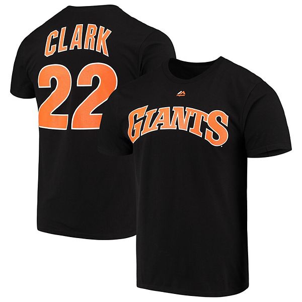 Nike Men's Will Clark Black San Francisco Giants Cooperstown Collection Name Number T-Shirt