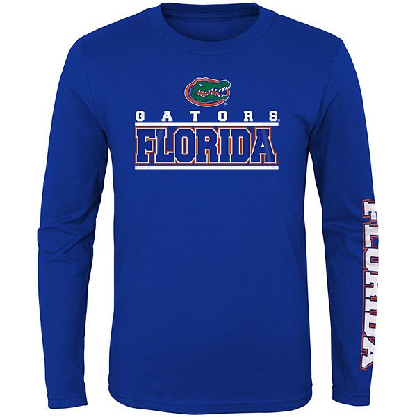 Youth Royal Florida Gators Transition Two-Hit Long Sleeve T-Shirt
