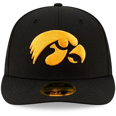 Men's New Era Black Iowa Hawkeyes Basic Low Profile 59FIFTY Fitted Hat