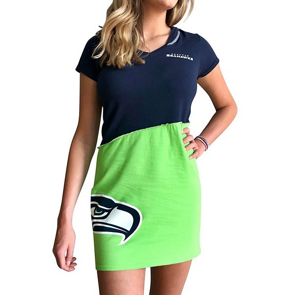 Seattle Seahawks Keyhole Cutout Strap Sundress Casual Loose Mini Tank Dress  Gift