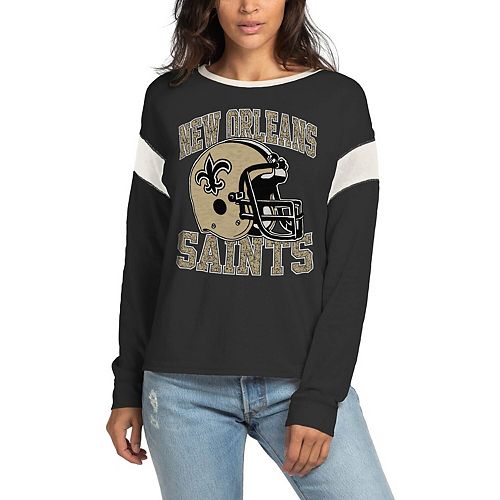 Women S Junk Food Black New Orleans Saints Big Logo Long