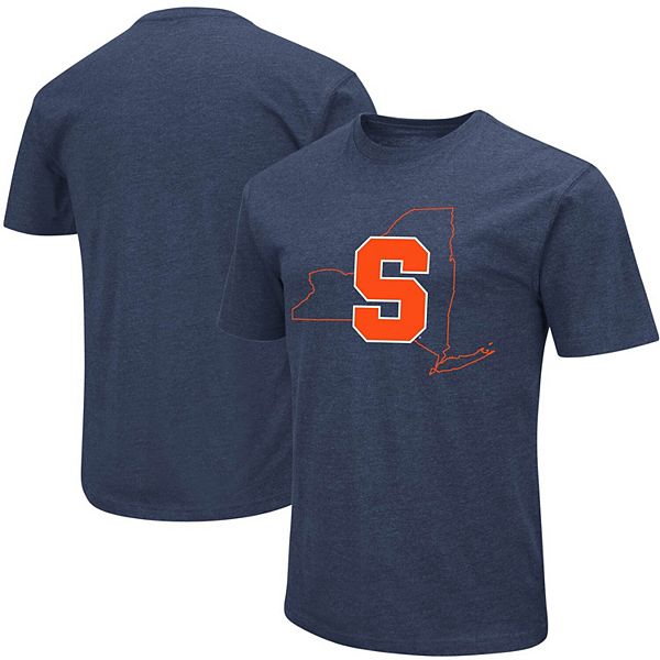 Men's Colosseum Navy Syracuse Orange State Outline T-Shirt