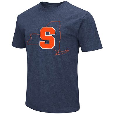 Men's Colosseum Navy Syracuse Orange State Outline T-Shirt