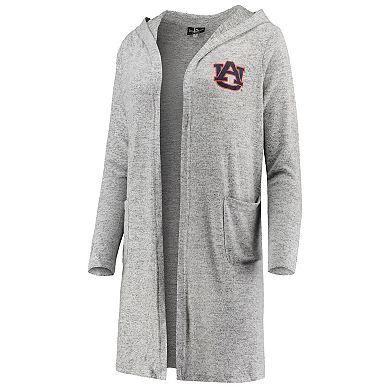 Women's Heathered Gray Auburn Tigers Cuddle Soft Duster Cardigan