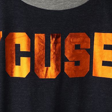 Women's Colosseum Navy Syracuse Orange Trey Dolman Long Sleeve T-Shirt