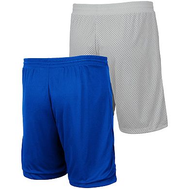 Men's Colosseum Gray/Royal Air Force Falcons Wiggum Reversible Shorts