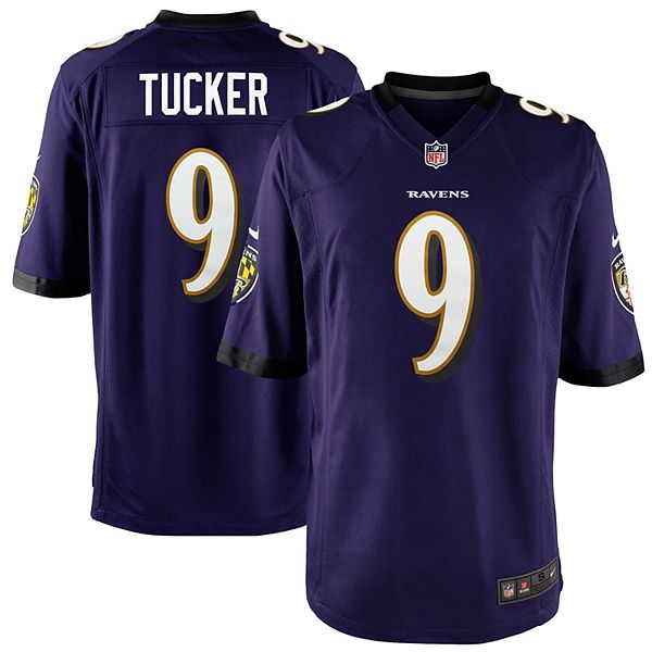 Youth Nike Justin Tucker Purple Baltimore Ravens Team Color Game Jersey