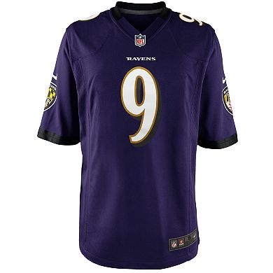 Youth Nike Justin Tucker Purple Baltimore Ravens Team Color Game Jersey