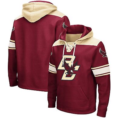 Men's Colosseum Maroon Boston College Eagles 2.0 Lace-Up Pullover Hoodie