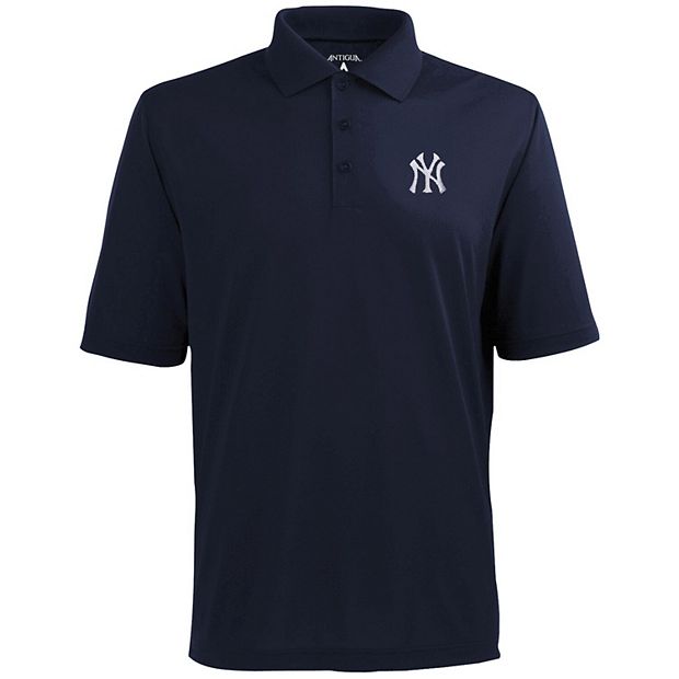 Men's Vintage Adidas Team New York Yankees Embroidered Blue Polo Shirt Size  XL