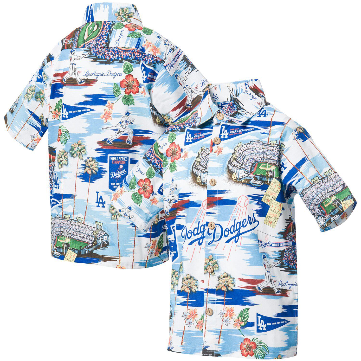 dodgers button shirt